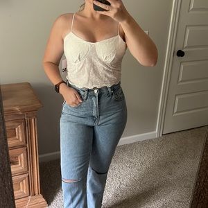 Eyelet Cotton Crop Top